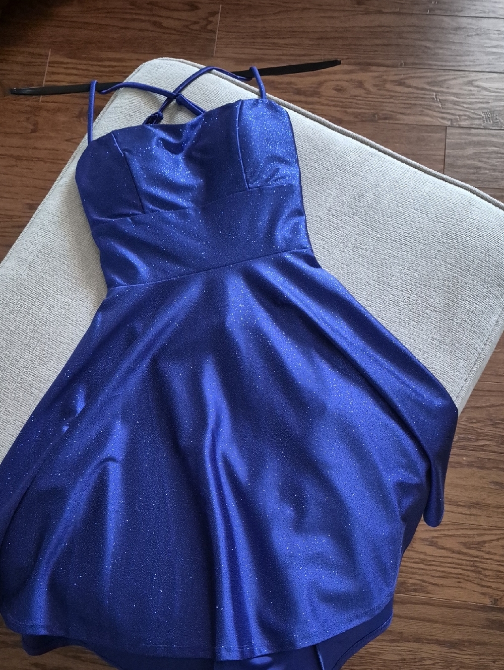 Honey and Rosie Midnight Blue Dress with Label Detail